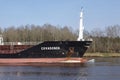 Hochdonn Ã¢â¬â Chemical tanker Covadonga at the Kiel Canal